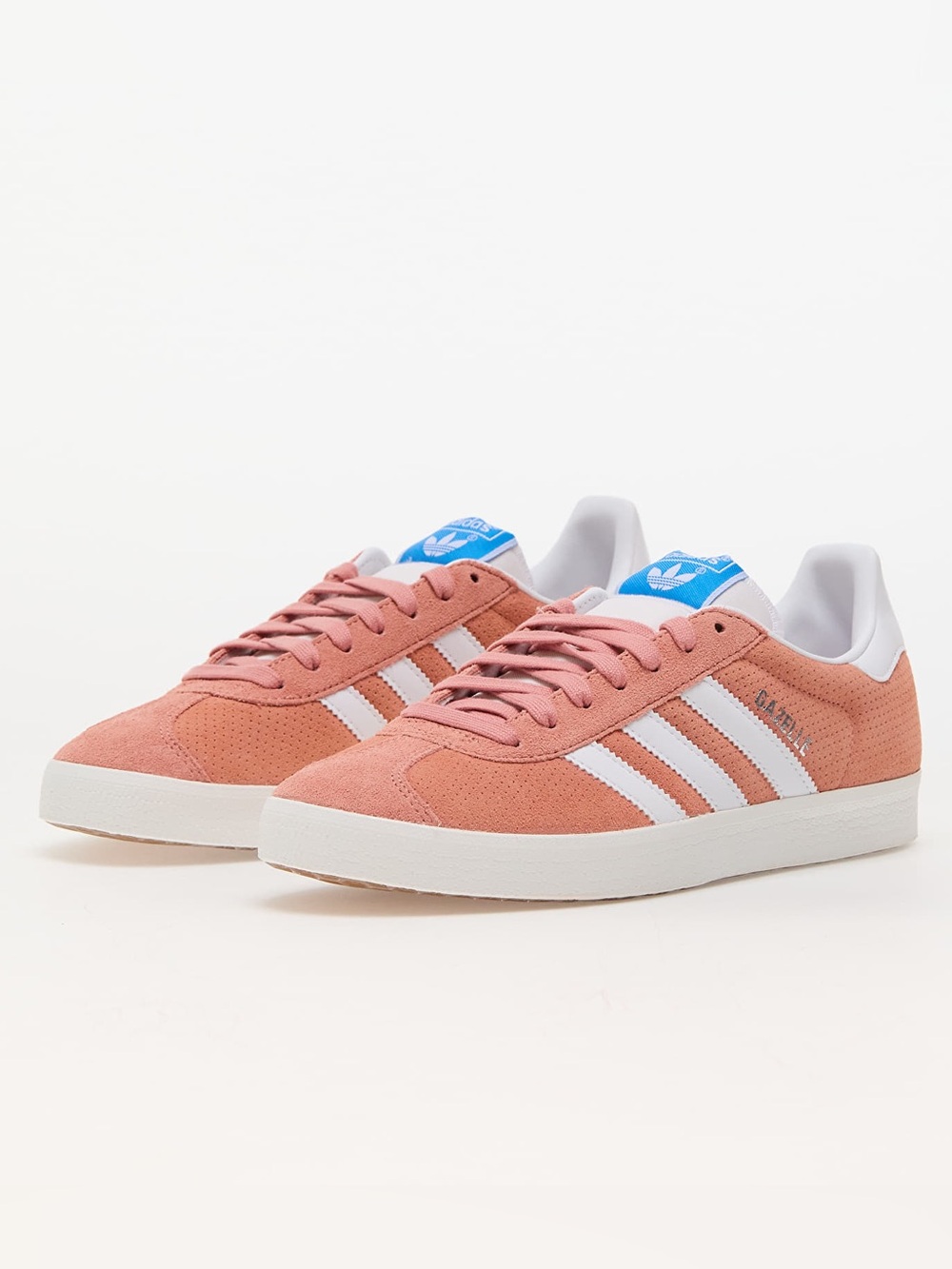 Adidas Gazelle Suede Lace Up Low Top Wonder Clay White Sneakers Shoes EUC Sz 7